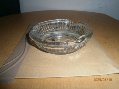 Ddr aschenbecher glas rund - glas, ca