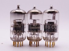 3x SIEMENS E88CC 6922 grey shields Röhren geprüft, TOP / tested strong +++