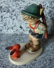 Hummel Figur, 14cm hoch, Hum 6/1 "Jägerlein" FM 5 * alte Ausführung * roter Hase