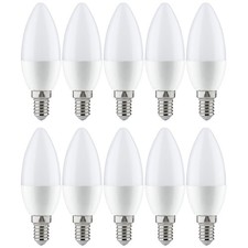 10 x Paulmann LED Kerze 5,5W = 40W E14 matt 470lm Lampe warmweiß 2700K Licht