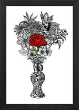 Blumen gerahmtes Wandbild