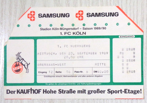 Ticket köln 1 fc - -,