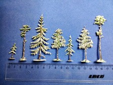 Zinnfiguren Flachfiguren 30mm  7 Bäume Im Winter Beidseitig Bemalt