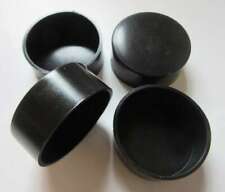 4 Stück Rohrkappen 48 mm Schwarz für runde Rohre - Stangen - Zaun - Pfosten