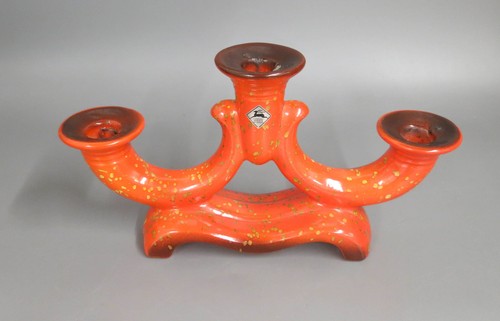 Kerzenleuchter orange 3er - kerzenleuchter,