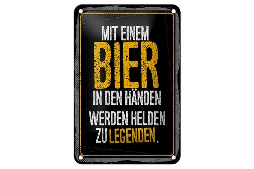 Blechschild alkohol 12x18cm - blechschild,