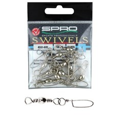 Spro Swivels Barrel Coastlock Snap Größe 8 / Hochseewirbel 25kg - 10Stück