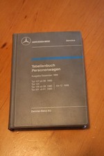 Tabellenbuch mercedes 1988 - mercedes, r