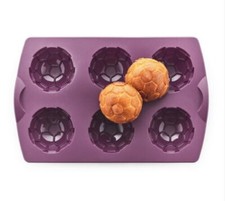 Tupperware, Silikonform,Mini-Phantasie für 6 kl. Fußbälle,lila, NEU+OVP!