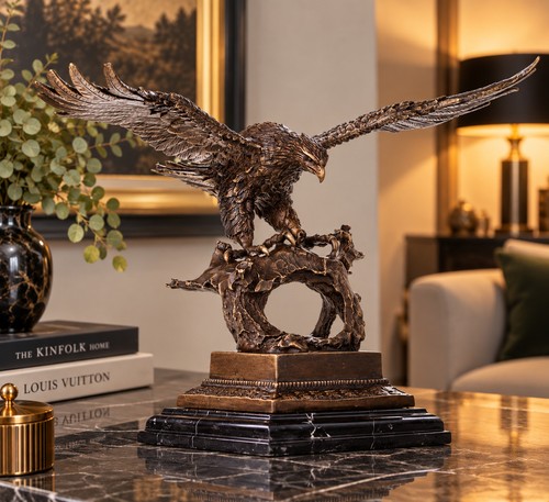 Bronze skulptur adler flug - adler,