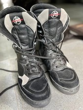 Motorradstiefel Größe 41 Lederboots schwarz grau