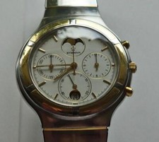 *Herrenuhr Luxusuhr Eterna Mondphase Stahl Gold Chronograph Quarz Datum