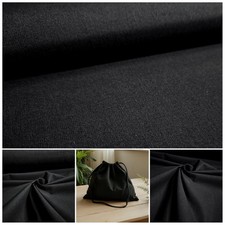 Rohnessel Meterware Schwarz Rohfaser Baumwolle Stoff  B: 316cm Deko Bekleidung