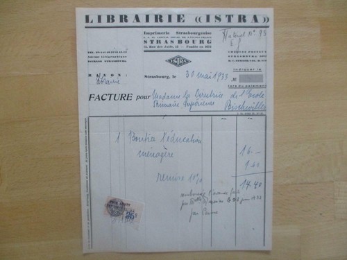 Rechnung librairie - (z134),