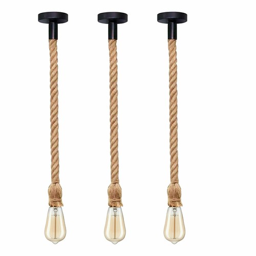 Retro industrielampe hanfseil - retro,