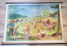 Alte Rollkarte Jungpioniere -Pionierzeltlager DDR -Schulkarte