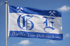 Fahne GE Die Nr 1 im Pott Blau