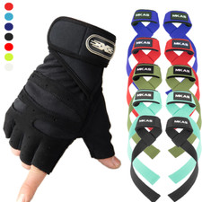 Handschuhe Herren Damen Fitness Training Gym Halbfinger Rutschfest M-XL