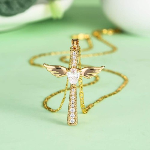 Kreuz halskette gold mit - halskette,