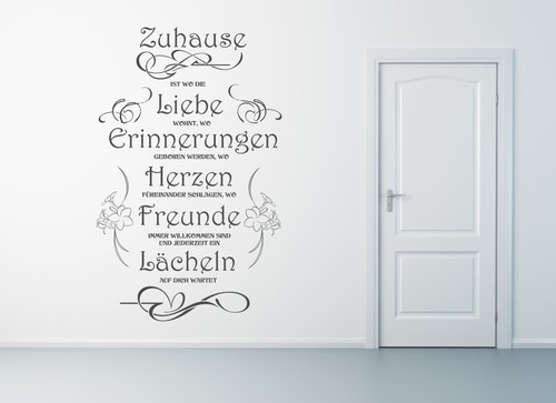 Wandtattoo zuhause ist die - wandtattoo, wo