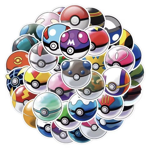50x pokeball sticker - 50x,
