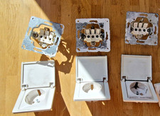 3 Stück Jung Schuko Steckdoseln SL mit Klappdeckel