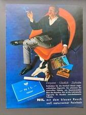 NIL Zigarette Blauer Rauch sixties retro 1962 Vintage Ad Werbung Reklame
