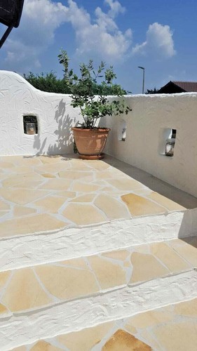 15m terrassenplatten crema - 15m²,