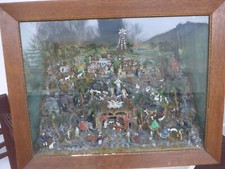 Antike große-Grulich-Kastenkrippe-