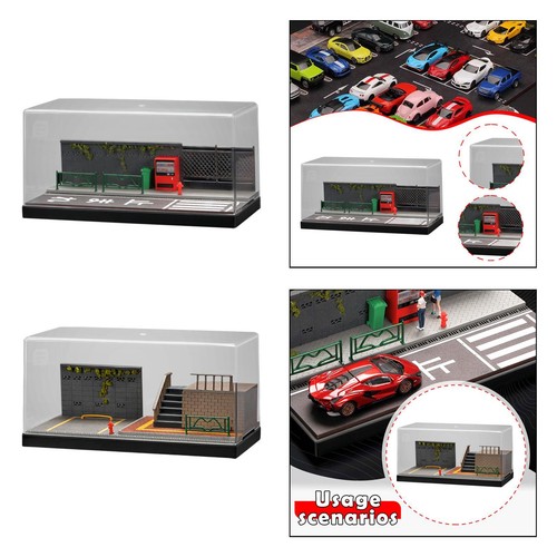 Modellauto vitrine parkplatz - vitrine,