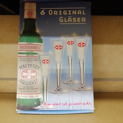 Malteser aquavit gläser - 6x, 2