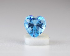 Topas Edelstein, Brillant Blau, Herzschliff – 1,09 Karat, 6x6x4 mm