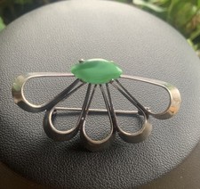 Gablonzer Brosche silberfarbig