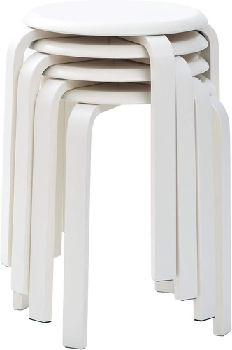Stapelbare holzhocker 4er set - holzhocker,