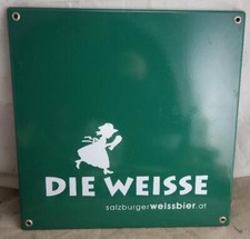 altes Emailschild Die Weisse