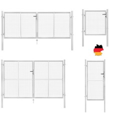 Gartentor Zauntor Verzinkter Stahl Tor Gartentür Hoftor Gartenpforte Doppeltor