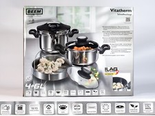 BEEM Vitatherm Schnellkochtopf Set 4L & 6 L– Edelstahl & Antihaft alle Herdarten