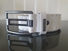 RED BRIDGE Gürtel Herren Gr.85 Leder weiß Dornschließe wie neu