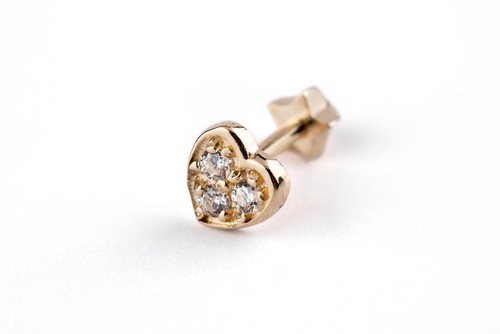 14k echtgold herz - 14k, piercing