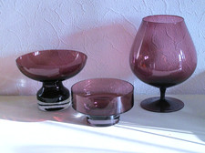 Schalenvase lauscha vintage - 2x,
