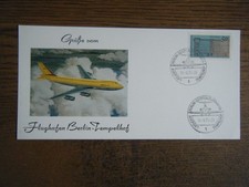 Bund Grußkarte Berlin Flughafen Berlin-Tempelhof mit Sonderstempel 1975