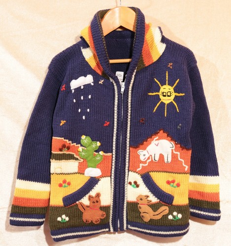 Kinder strickjacke jeansblau - kinder,