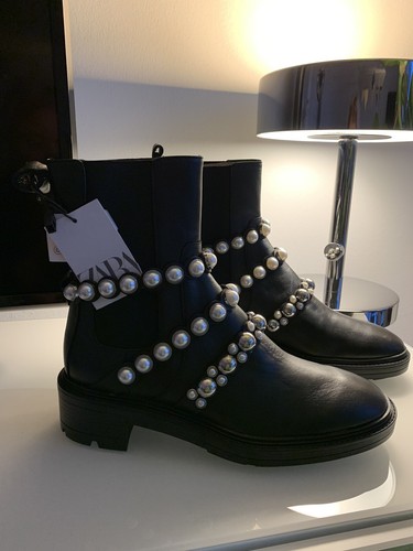 Zara boots aus leder - zara,