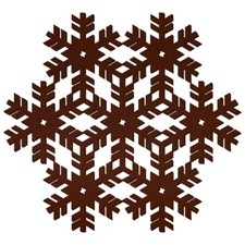 Braune Filz Schneeflocke V2 -