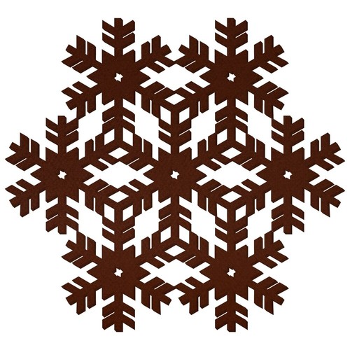 Braune filz schneeflocke - schneeflocke, v2