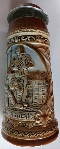 Reliefkrug zinndeckel - reliefkrug,