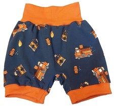 Pumphose Hose Shorts Kinder Baby BW-Jersey Autos Feuerwehr Handarbeit Neu