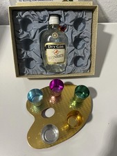 Vintage Tablett mit bunten Schnapsbechern magnetisch, kultig aus Hausbar