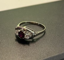 Ring 585 / 14K Weißgold mit 2