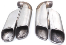 2x PORSCHE CAYENNE TURBO / 9PA / AUSPUFFBLENDEN AUSPUFF ENDROHRE (ZW233)